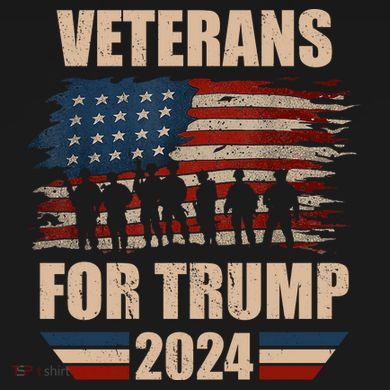 Veterans For Trump 2024 Pro American Troops Tote Bag