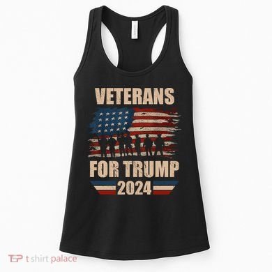 Veterans For Trump 2024 Pro American Troops Women's Tank Top