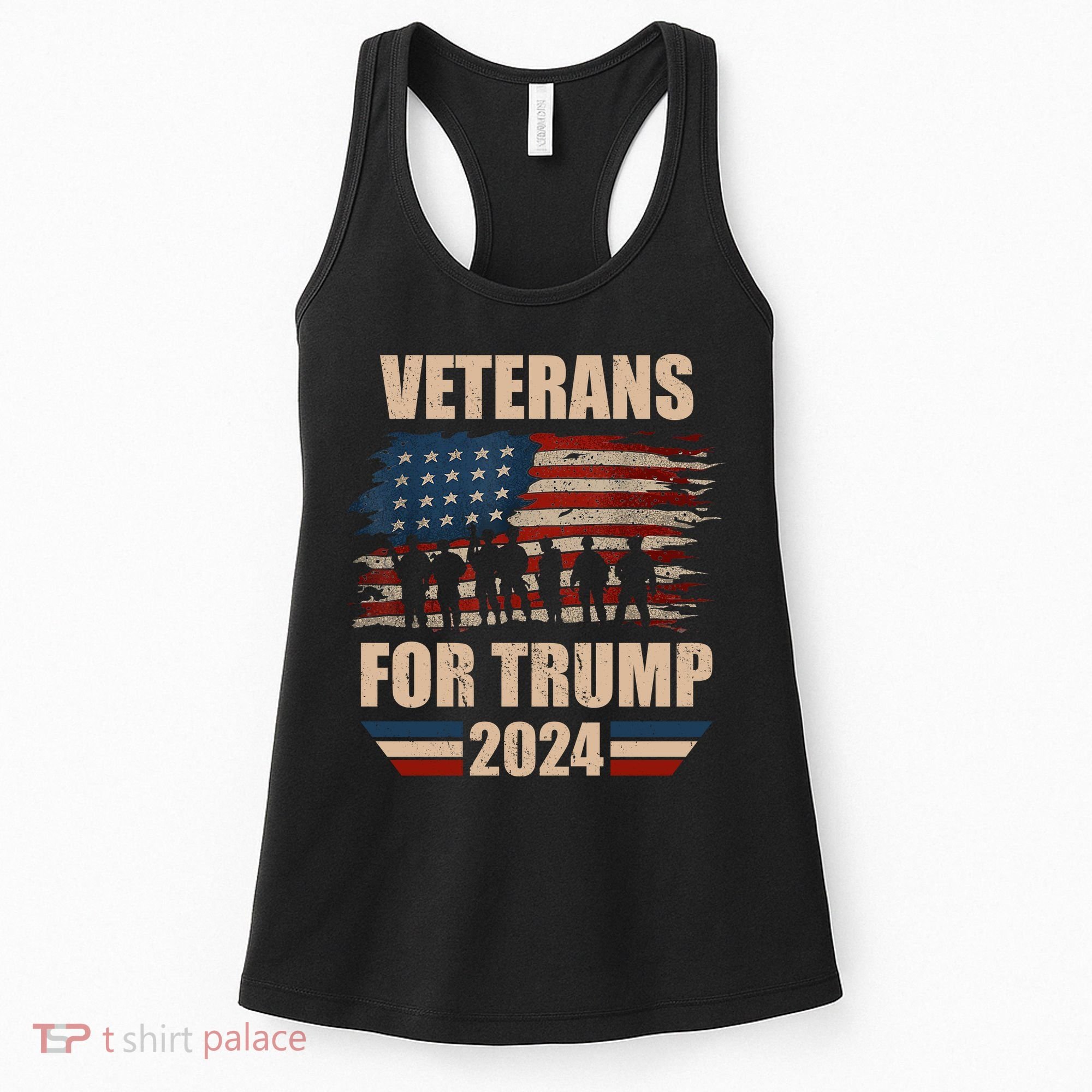 Veterans For Trump 2024 Pro American Troops Women's Tank Top