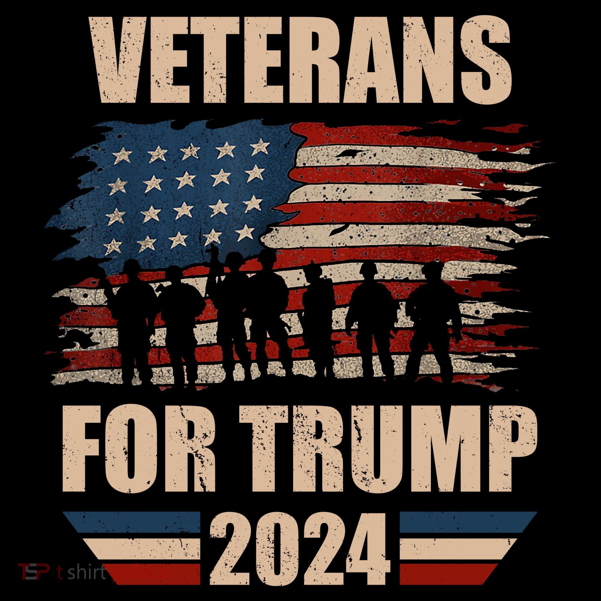 Veterans For Trump 2024 Pro American Troops Baby Bodysuit