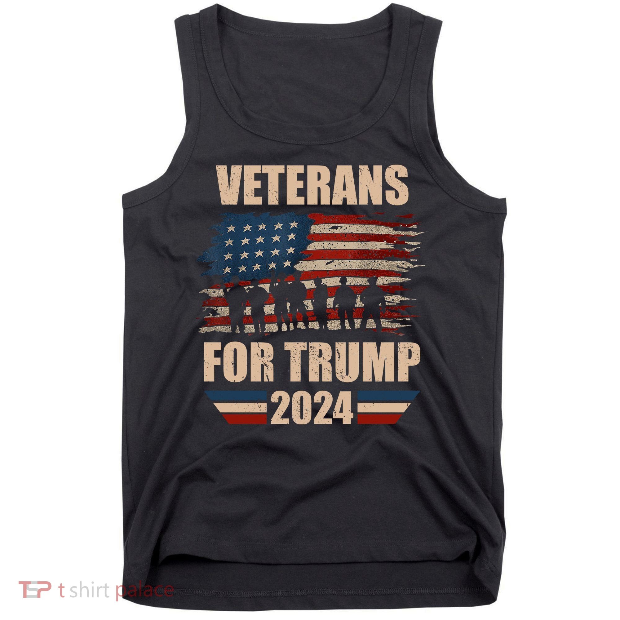 Veterans For Trump 2024 Pro American Troops Tank Top
