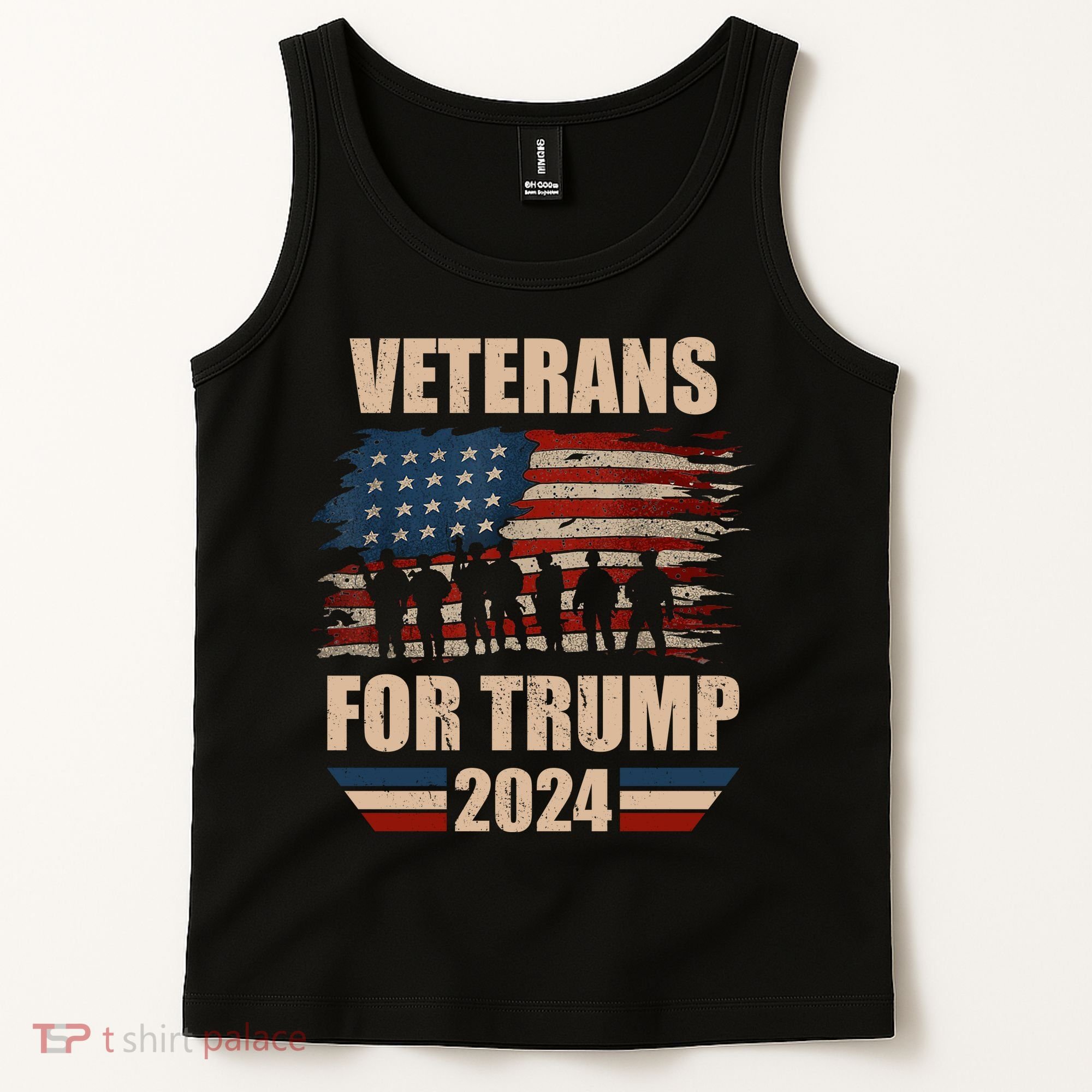 Veterans For Trump 2024 Pro American Troops Tank Top