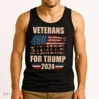 Veterans For Trump 2024 Pro American Troops Tank Top thumb 3