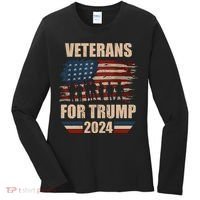 Veterans For Trump 2024 Pro American Troops Women's Long Sleeve Shirt thumb 0