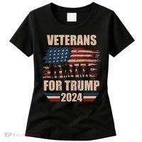 Veterans For Trump 2024 Pro American Troops Women's T-Shirt thumb 0