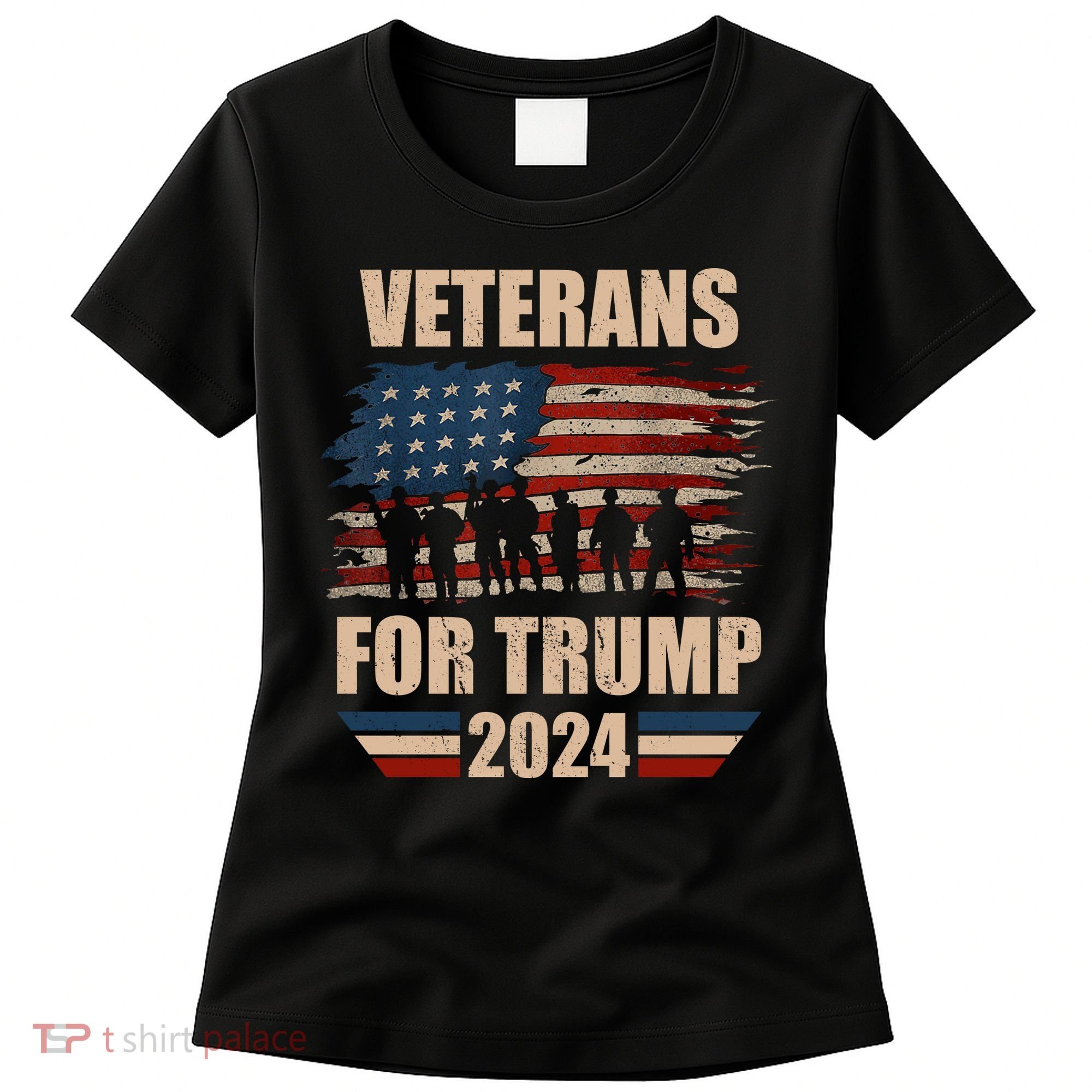 Veterans For Trump 2024 Pro American Troops Women's T-Shirt