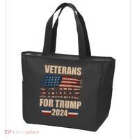 Veterans For Trump 2024 Pro American Troops Tote Bag thumb 3