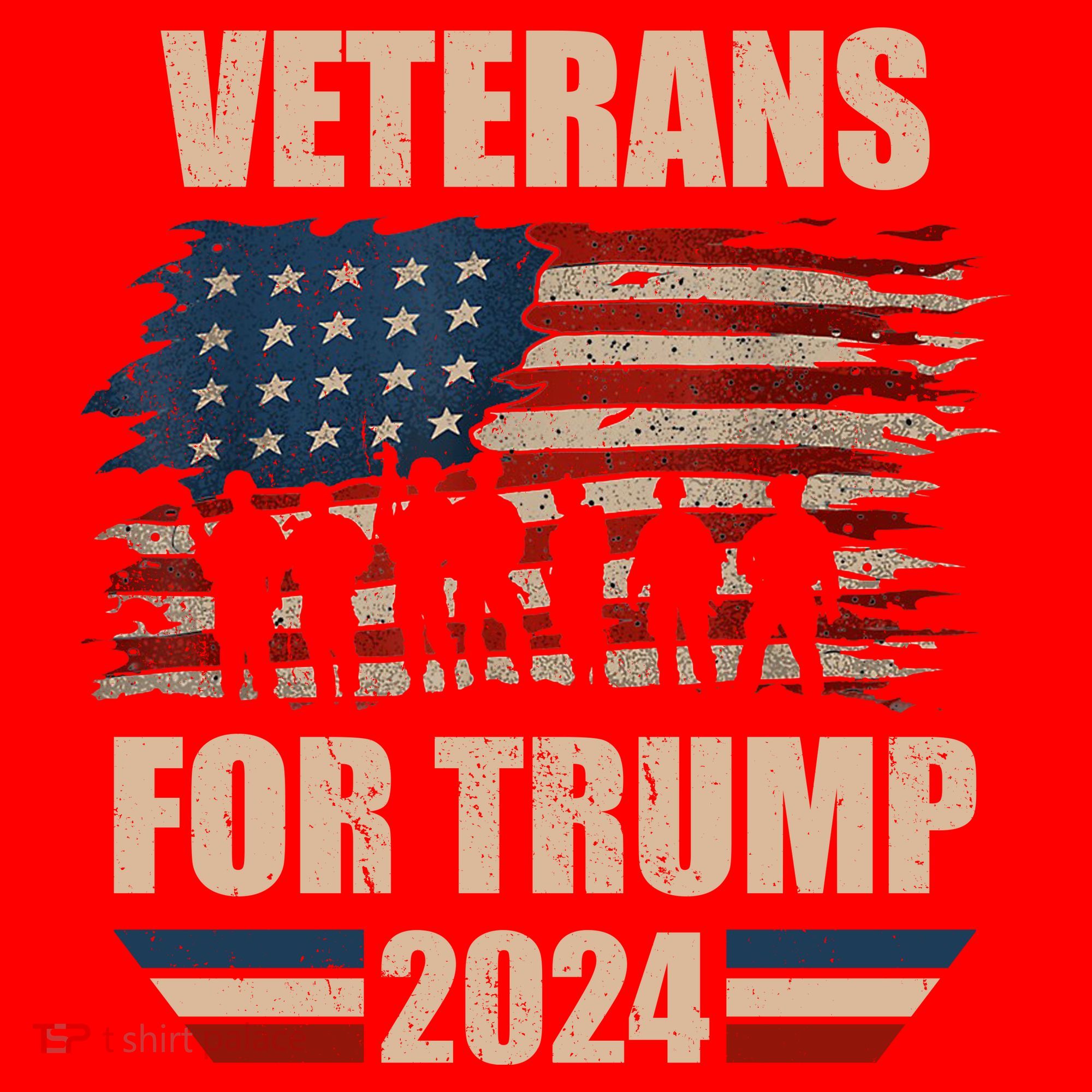 Veterans For Trump 2024 Pro American Troops Santa Hat