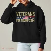 Veterans For Trump 2024 Election 2024 Ladies Heavyweight Boxy Pullover Hoodie thumb 0