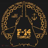 Vintage F14 Tomcat Naval Fighter Jet Military Aircraft T-Shirt thumb 7