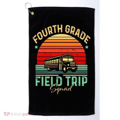 Vintage Field Trip 4th Graders Squad Fourth Grade School Great Gift Golf Towel