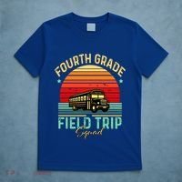 Vintage Field Trip 4th Graders Squad Fourth Grade School Great Gift T-Shirt thumb 5