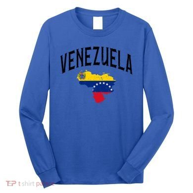 Venezuela Flag Throwback Sports Gift Long Sleeve Shirt