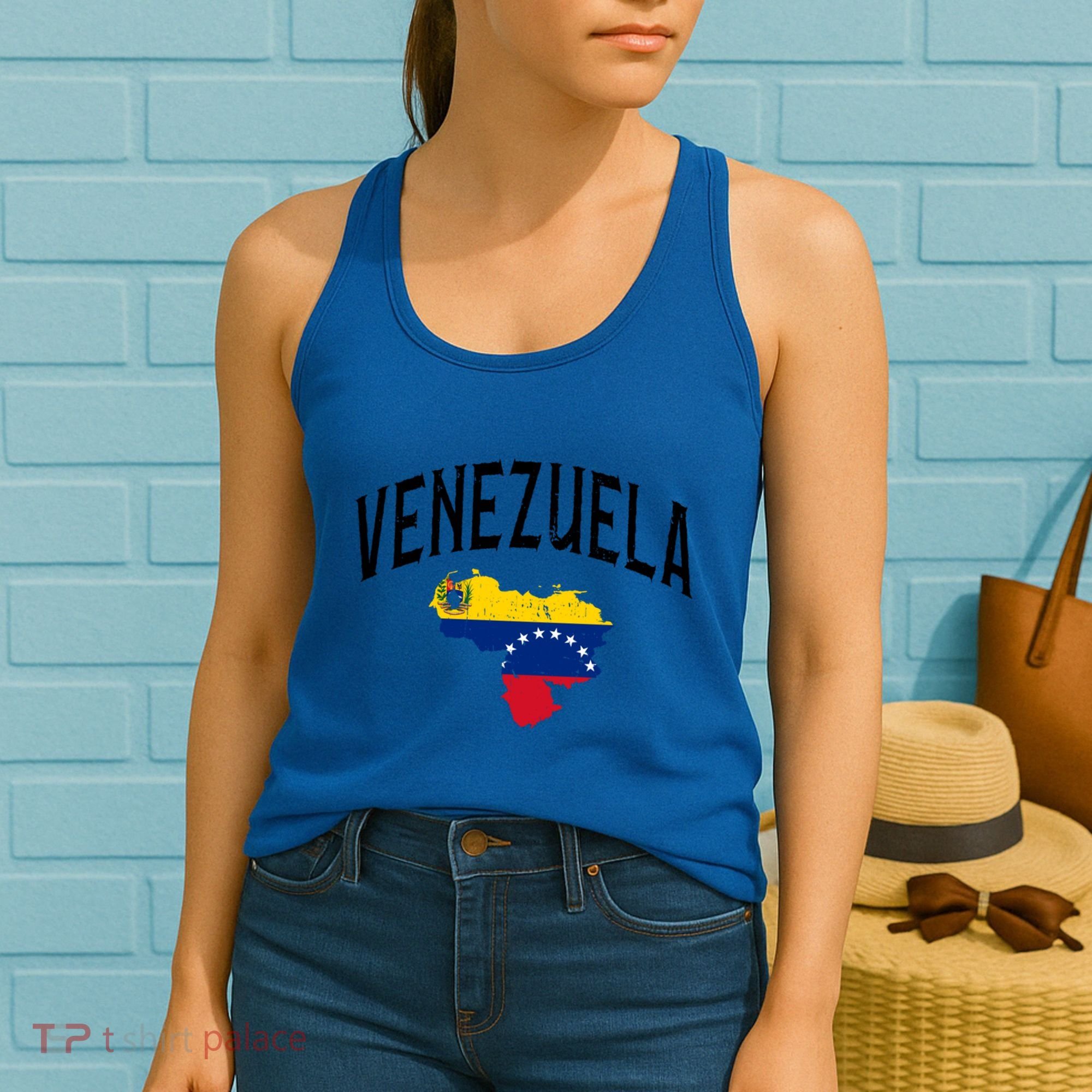 Venezuela Flag Throwback Sports Gift Women's Tank Top
