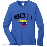 Venezuela Flag Throwback Sports Gift Women's Long Sleeve Shirt thumb 0