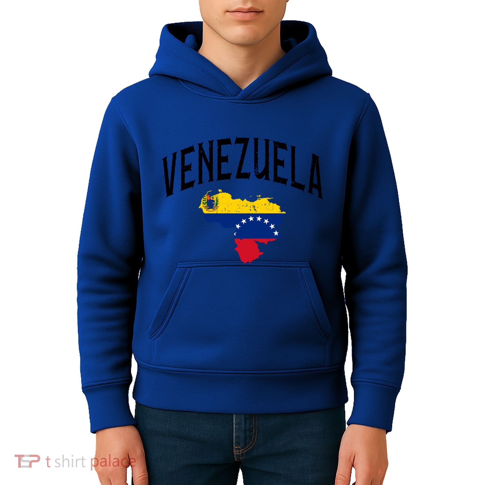 Venezuela Flag Throwback Sports Gift Kids Hoodie