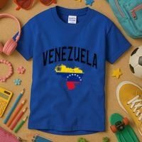 Venezuela Flag Throwback Sports Gift Kids T-Shirt thumb 3