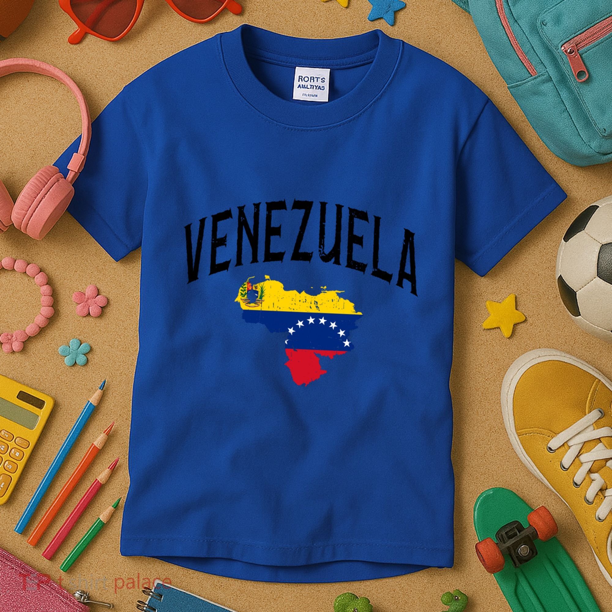 Venezuela Flag Throwback Sports Gift Kids T-Shirt