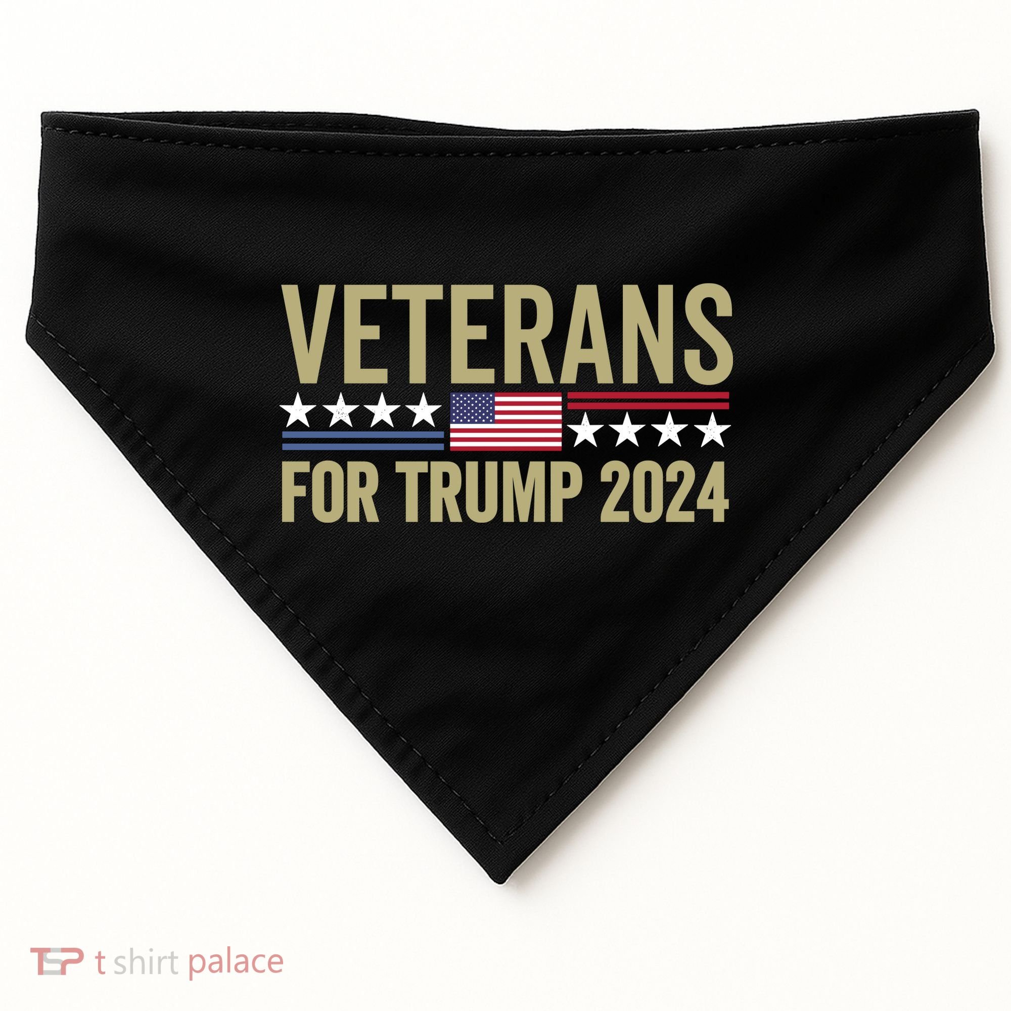 Veterans For Trump 2024 USA-Made Doggie Bandana