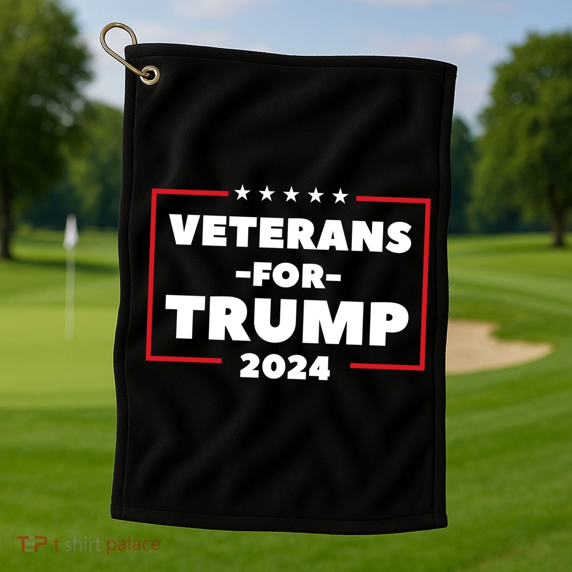 Veterans For Trump Golf Towel