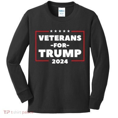 Veterans For Trump Kids Long Sleeve Shirt