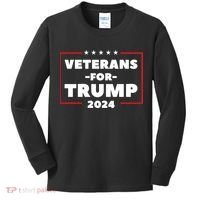Veterans For Trump Kids Long Sleeve Shirt thumb 0