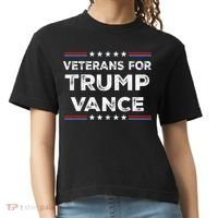 Veterans For Trump Vance President Election Campaign Comfort Colors Boxy T-Shirt thumb 0