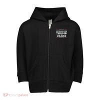 Veterans For Trump Vance President Election Campaign Toddler Zip Fleece Hoodie thumb 0
