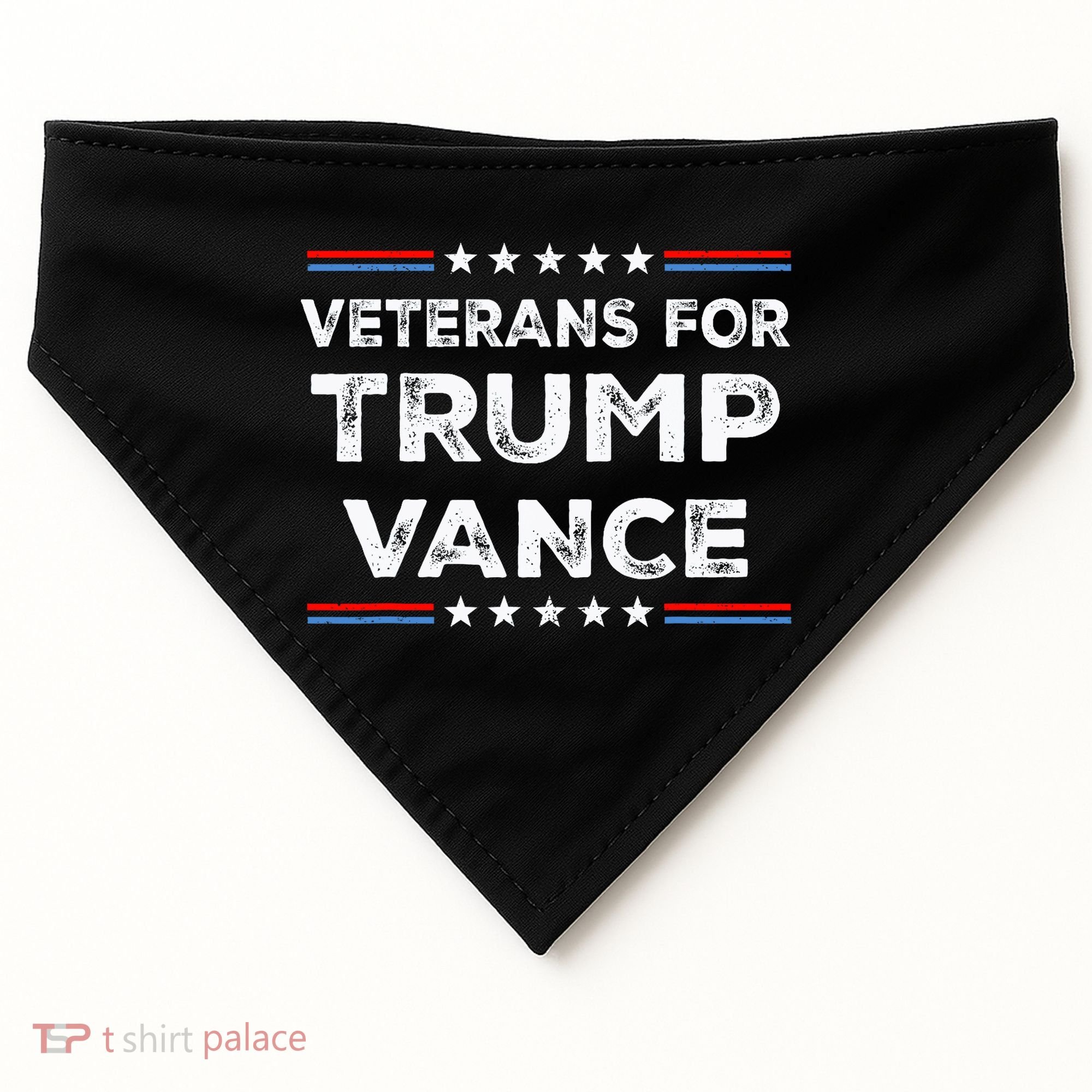 Veterans For Trump Vance President Election Campaign USA-Made Doggie Bandana