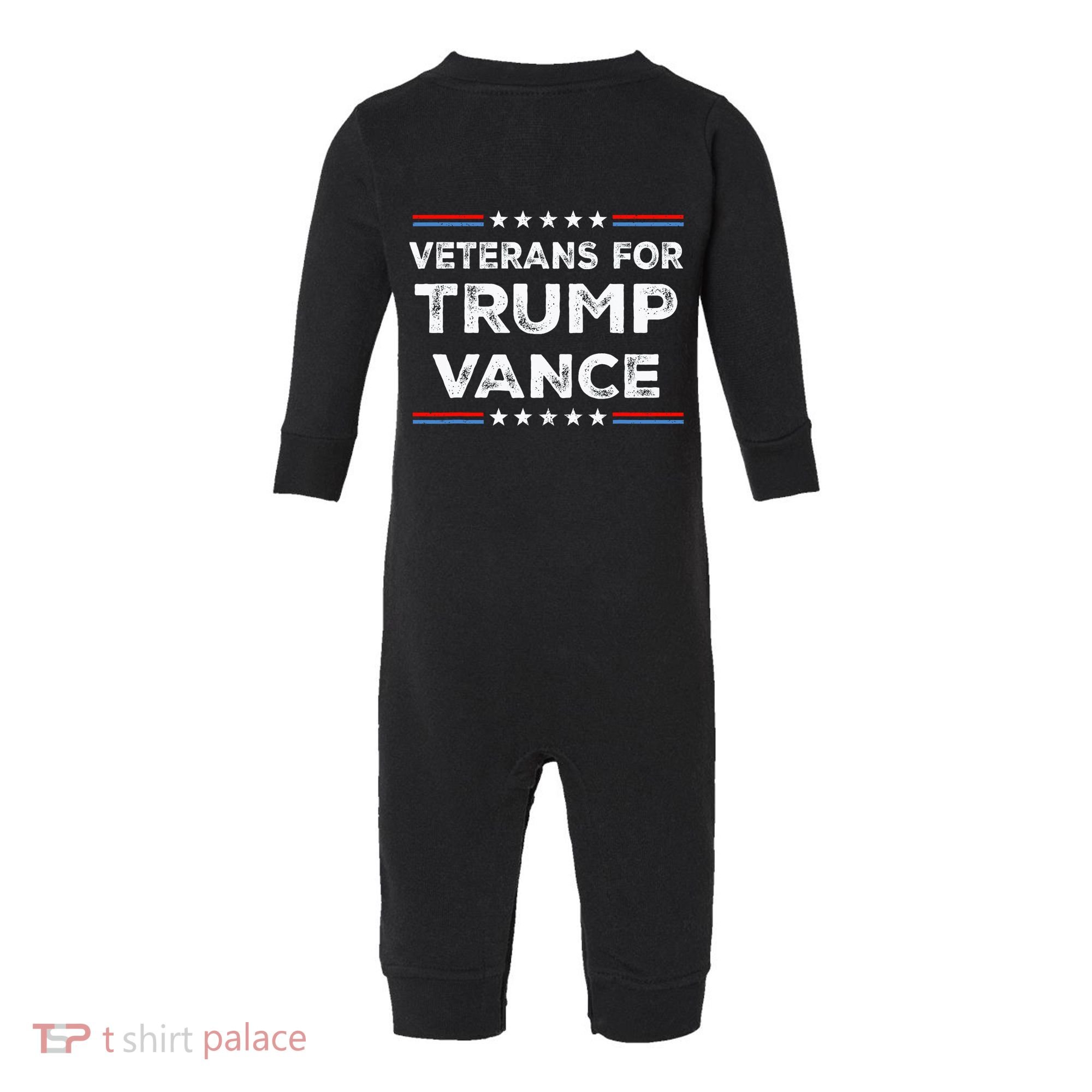Veterans For Trump Vance President Election Campaign Infant Fleece One Piece