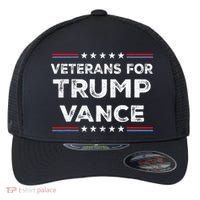 Veterans For Trump Vance President Election Campaign Flexfit Unipanel Trucker Cap thumb 0