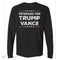 Veterans For Trump Vance President Election Campaign Comfort Colors Heavyweight Long Sleeve T-Shirt thumb 0