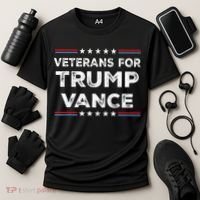 Veterans For Trump Vance President Election Campaign Cooling Performance Crew T-Shirt thumb 3