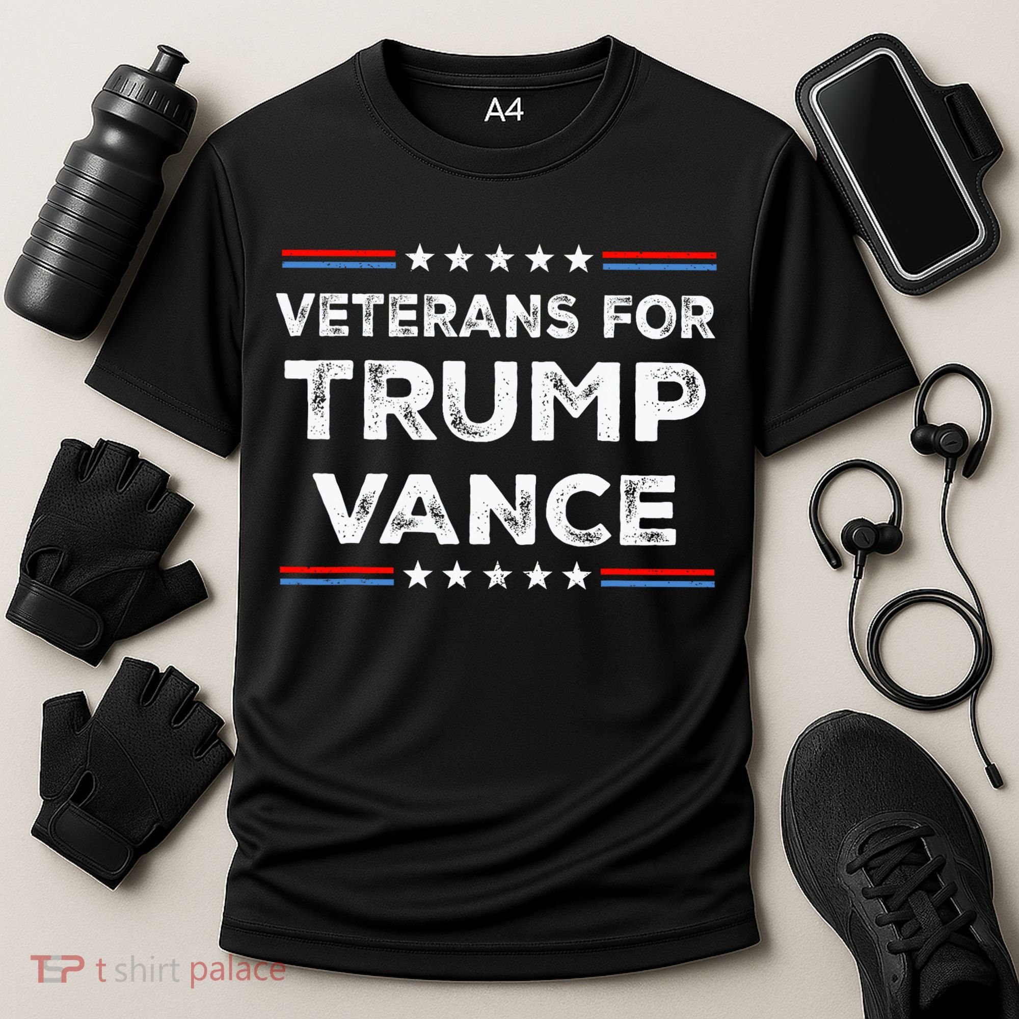Veterans For Trump Vance President Election Campaign Cooling Performance Crew T-Shirt