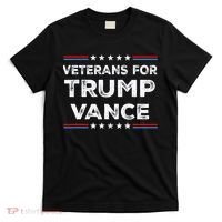 Veterans For Trump Vance President Election Campaign T-Shirt thumb 0