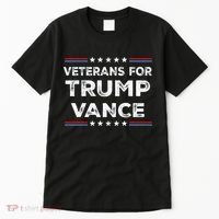 Veterans For Trump Vance President Election Campaign Tall T-Shirt thumb 0