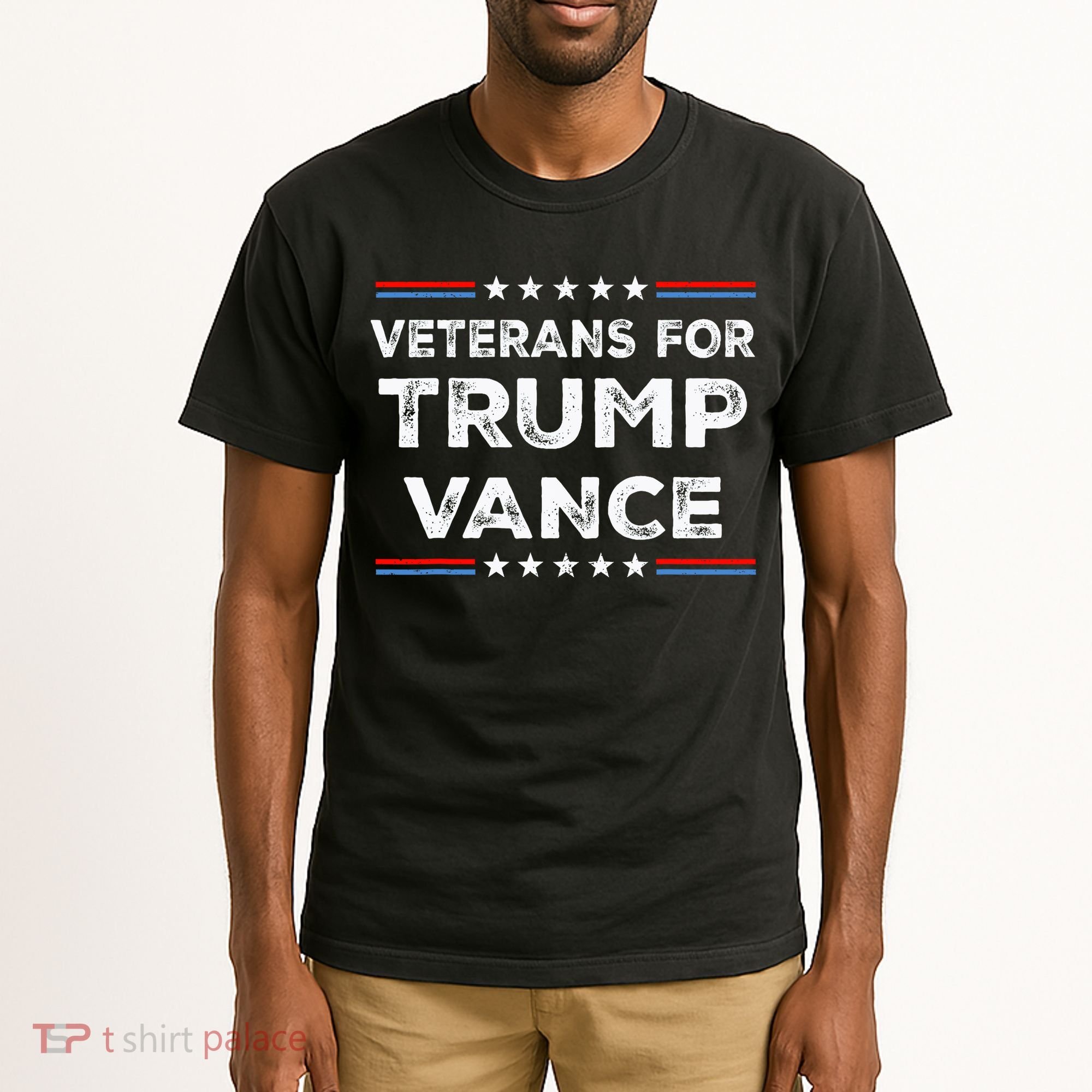 Veterans For Trump Vance President Election Campaign Tall T-Shirt