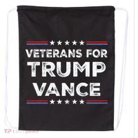 Veterans For Trump Vance President Election Campaign Drawstring Bag thumb 0
