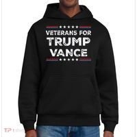 Veterans For Trump Vance President Election Campaign District V.I.T. Heavyweight Hoodie thumb 0