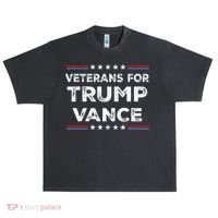 Veterans For Trump Vance President Election Campaign Urban Oversized Heavyweight T-Shirt thumb 0