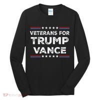 Veterans For Trump Vance President Election Campaign Tall Long Sleeve Shirt thumb 0