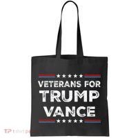 Veterans For Trump Vance President Election Campaign Tote Bag thumb 0