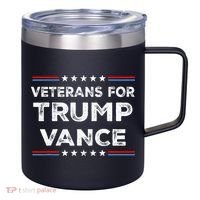 Veterans For Trump Vance President Election Campaign 12oz Stainless Steel Coffee Mug thumb 0