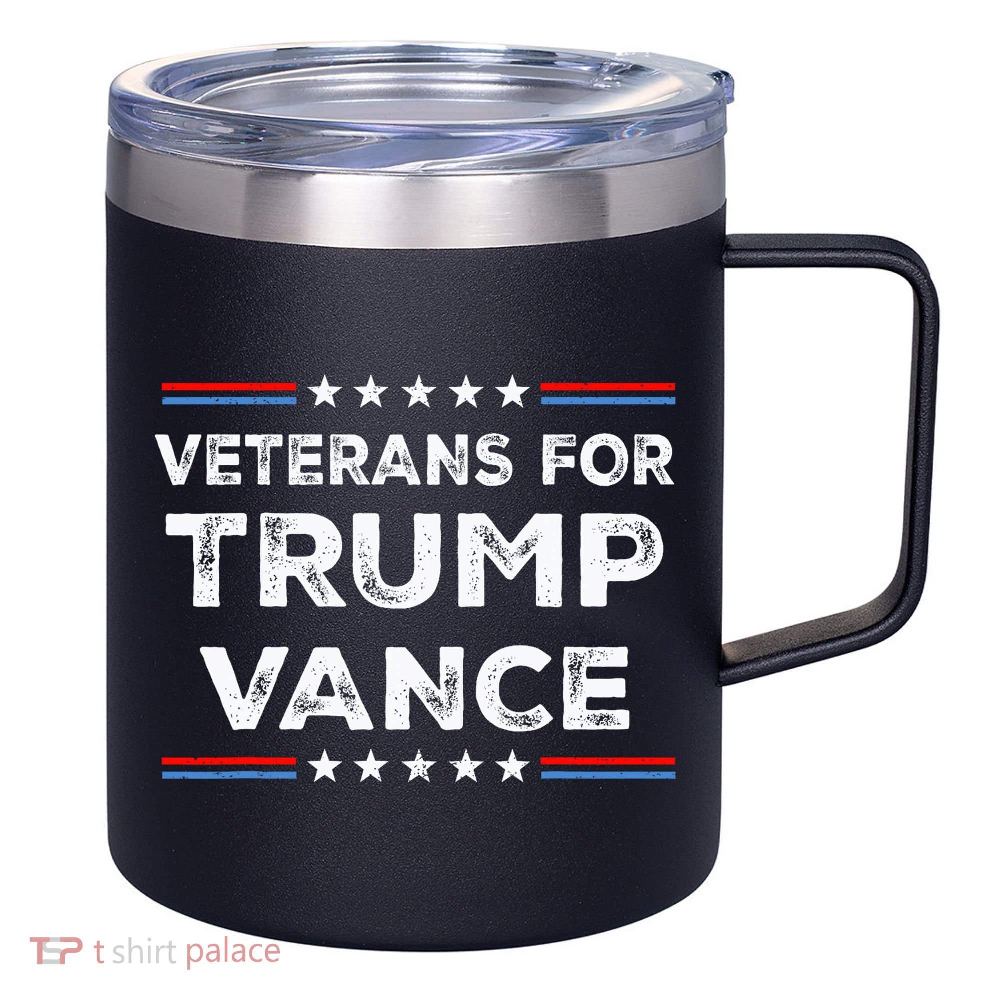 Veterans For Trump Vance President Election Campaign 12oz Stainless Steel Coffee Mug