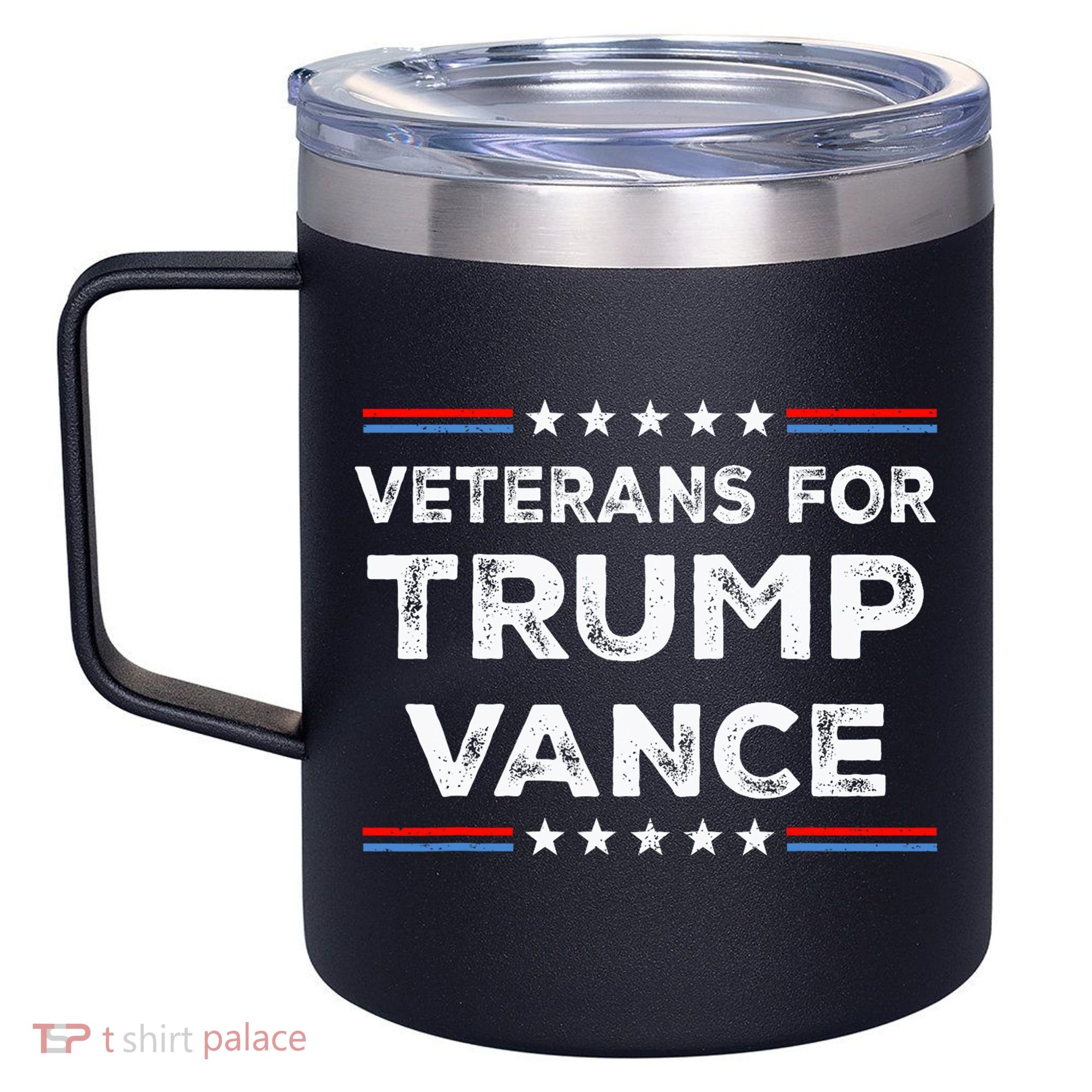 Veterans For Trump Vance President Election Campaign 12oz Stainless Steel Coffee Mug