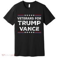 Veterans For Trump Vance President Election Campaign Premium T-Shirt thumb 0