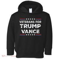 Veterans For Trump Vance President Election Campaign Toddler Hoodie thumb 0
