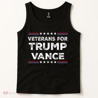 Veterans For Trump Vance President Election Campaign Tank Top thumb 2