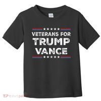 Veterans For Trump Vance President Election Campaign Toddler T-Shirt thumb 0