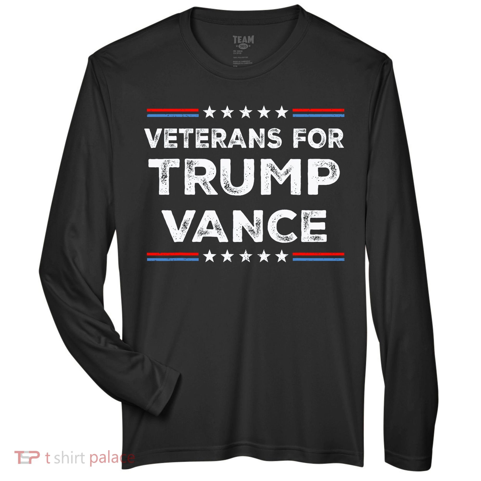 Veterans For Trump Vance President Election Campaign Zone Performance Long-Sleeve T-Shirt